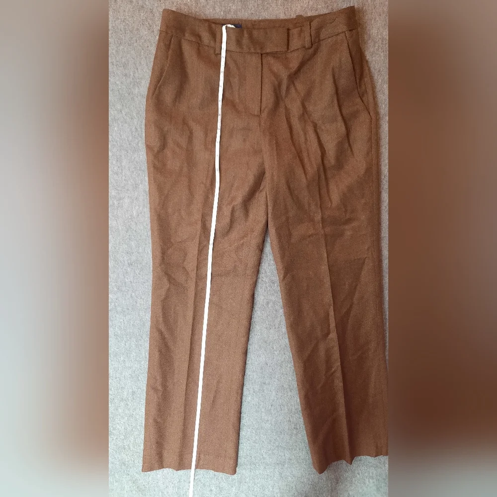 Brooks Brothers Dress Pants Womans 4 Petite Brown Wool-Cashmere Formal Preppy